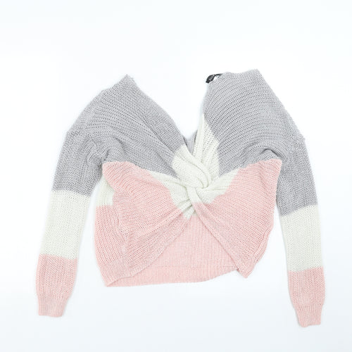 Cameo rose Womens Pink  Knit Pullover Jumper Size S  - Twist Back Detail