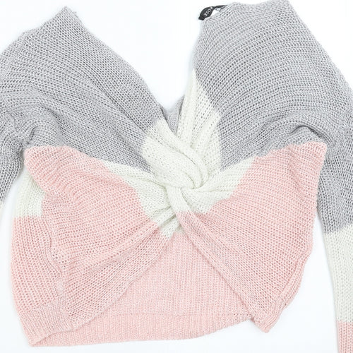 Cameo rose Womens Pink  Knit Pullover Jumper Size S  - Twist Back Detail
