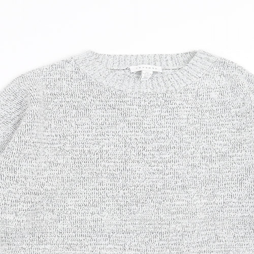 Topshop Womens Grey  Knit Pullover Jumper Size S