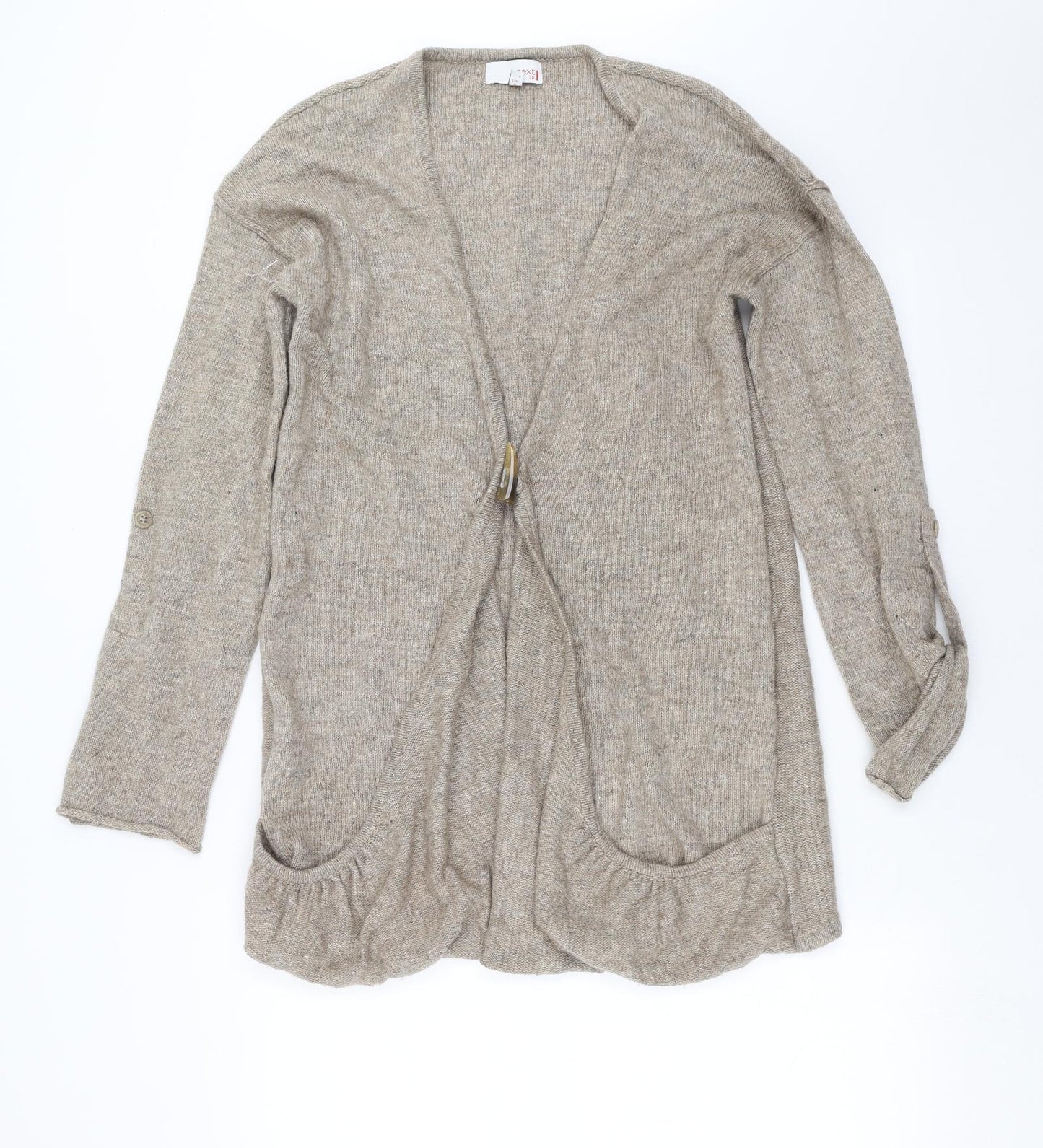 NEXT Womens Beige  Knit Cardigan Jumper Size 14