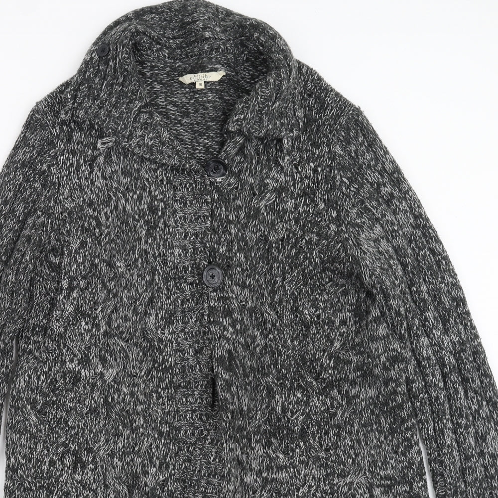 Debenhams Womens Grey  Knit Cardigan Jumper Size 16