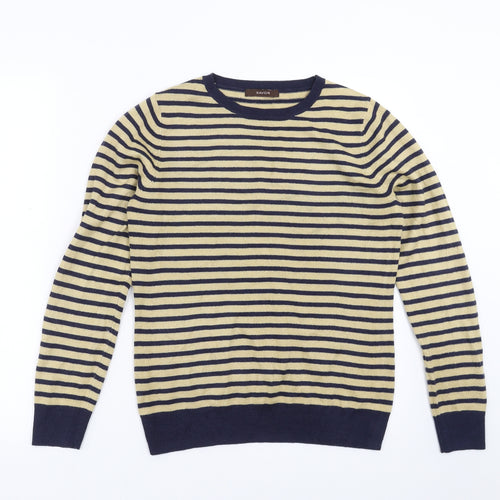 Savoir Womens Beige Striped Knit Pullover Jumper Size 10