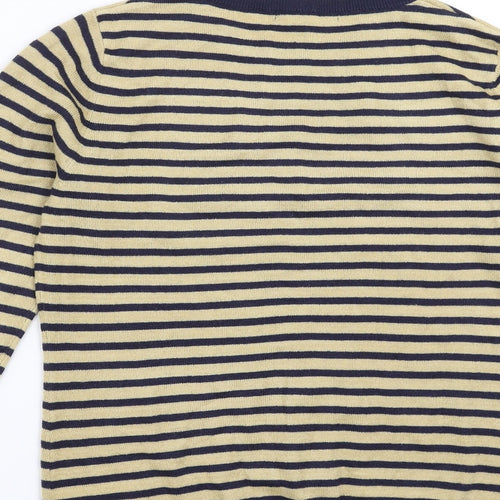 Savoir Womens Beige Striped Knit Pullover Jumper Size 10