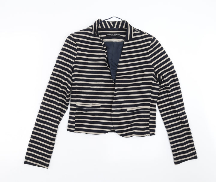 Dorothy Perkins Womens Black Striped Jacket Size 8