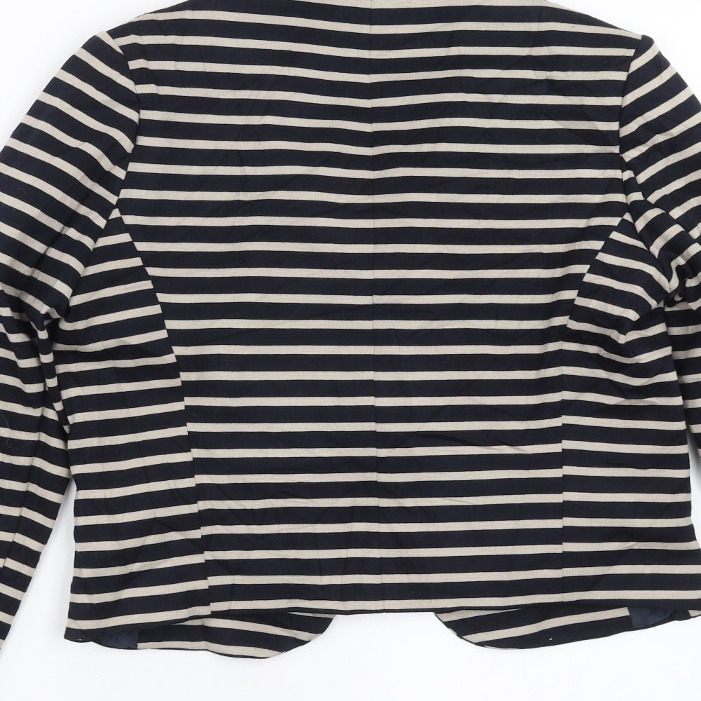 Dorothy Perkins Womens Black Striped  Jacket  Size 8