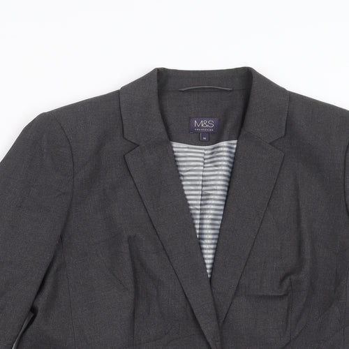 Marks and Spencer Womens Grey   Jacket Suit Jacket Size 16