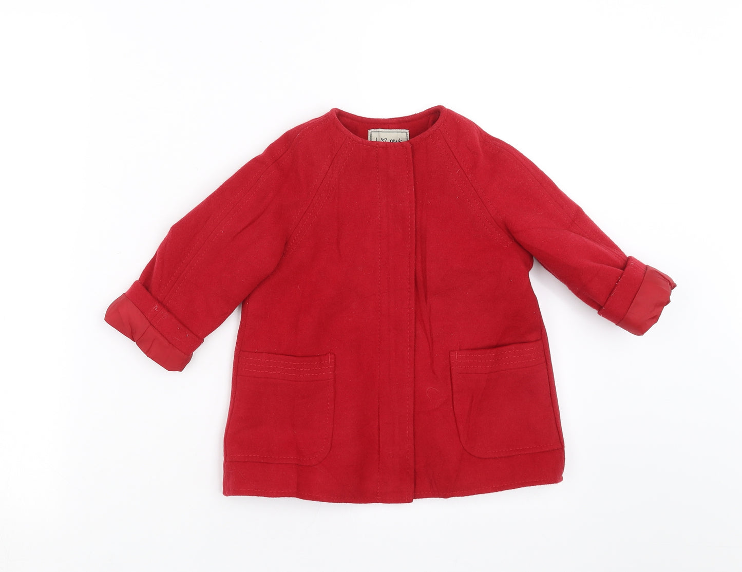 NEXT Girls Red   Jacket Coat Size 18-24 Months  - fleece lined