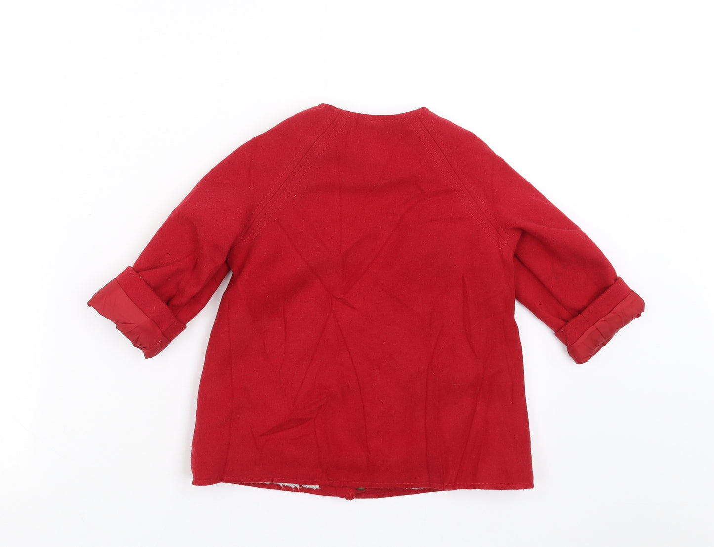 NEXT Girls Red   Jacket Coat Size 18-24 Months  - fleece lined