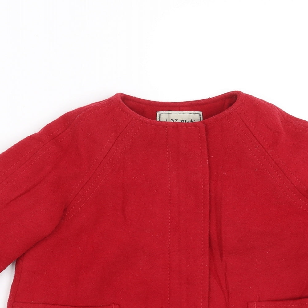 NEXT Girls Red   Jacket Coat Size 18-24 Months  - fleece lined