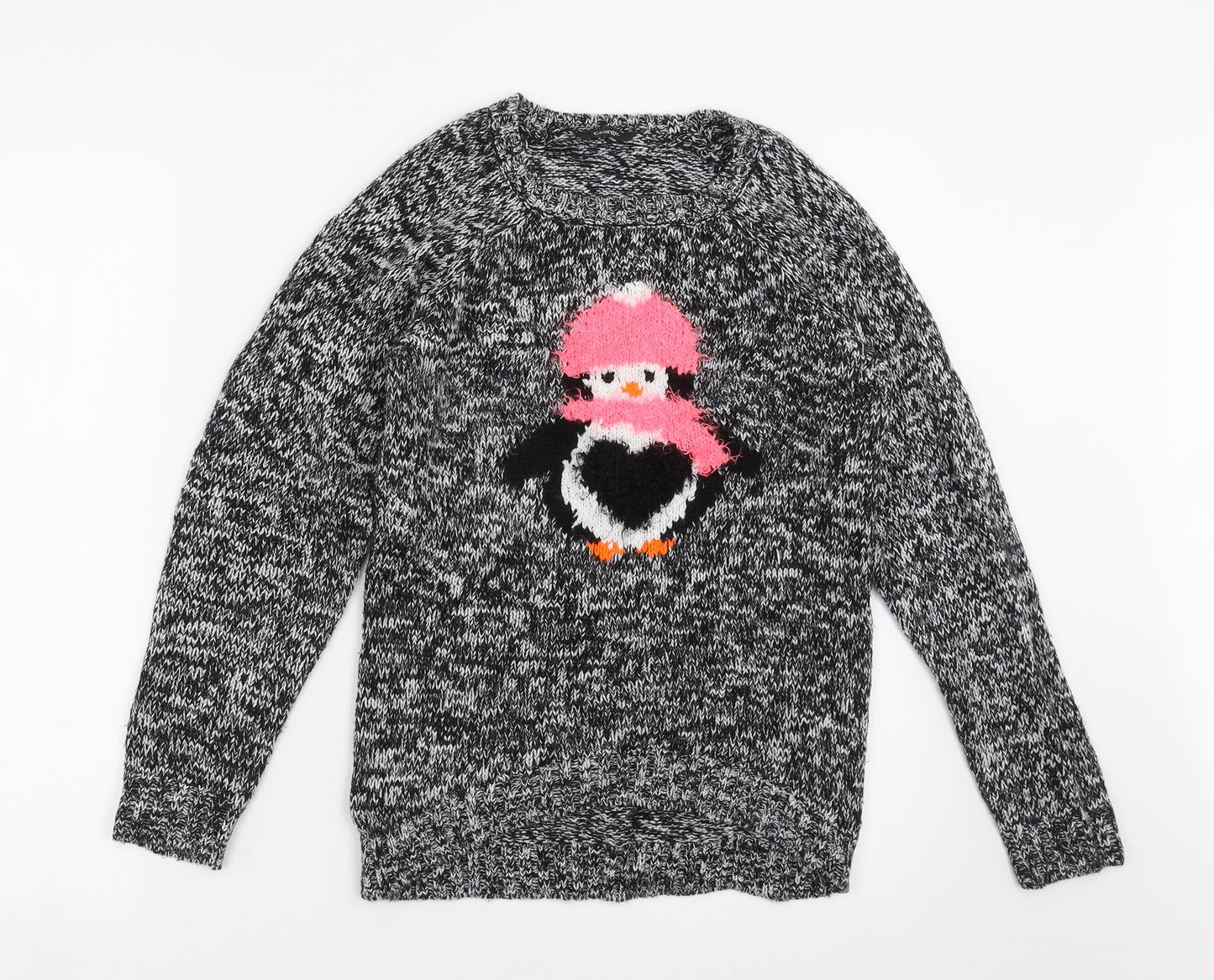George Girls Black  Knit Pullover Jumper Size 13-14 Years  - PENGUIN
