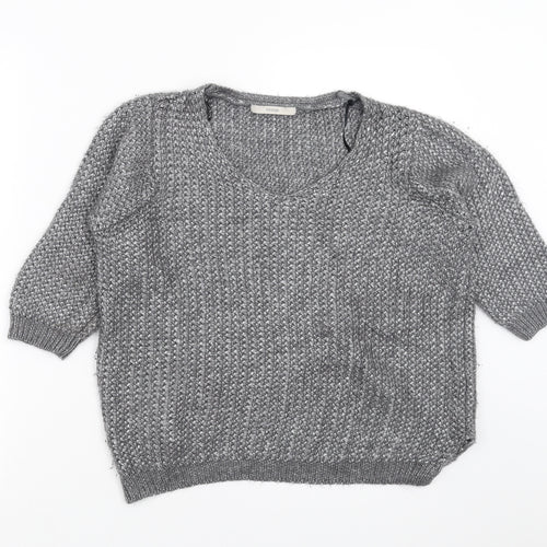 George Womens Grey  Knit Pullover Jumper Size M