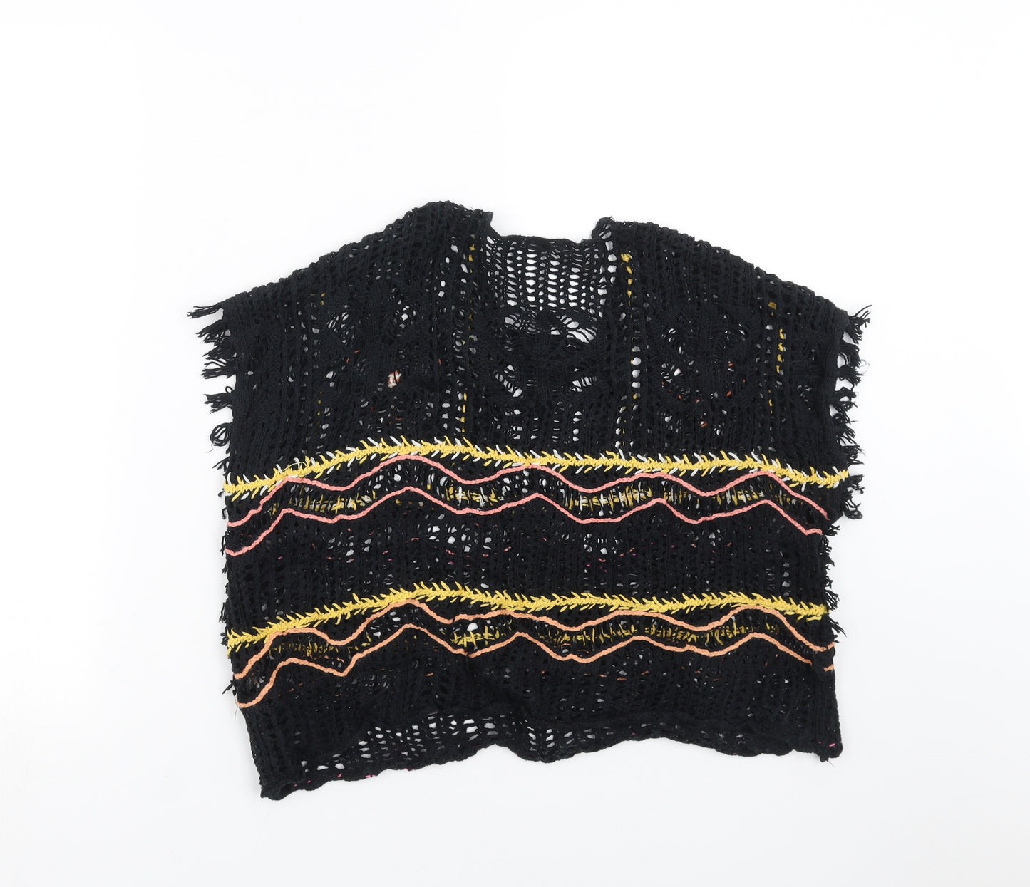 NEXT Girls Black  Knit Pullover Jumper Size 7 Years