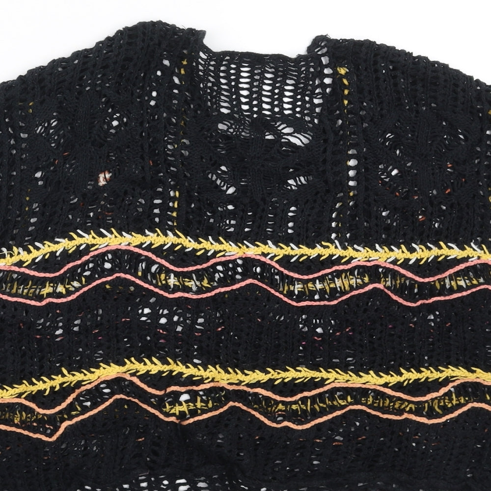 NEXT Girls Black  Knit Pullover Jumper Size 7 Years