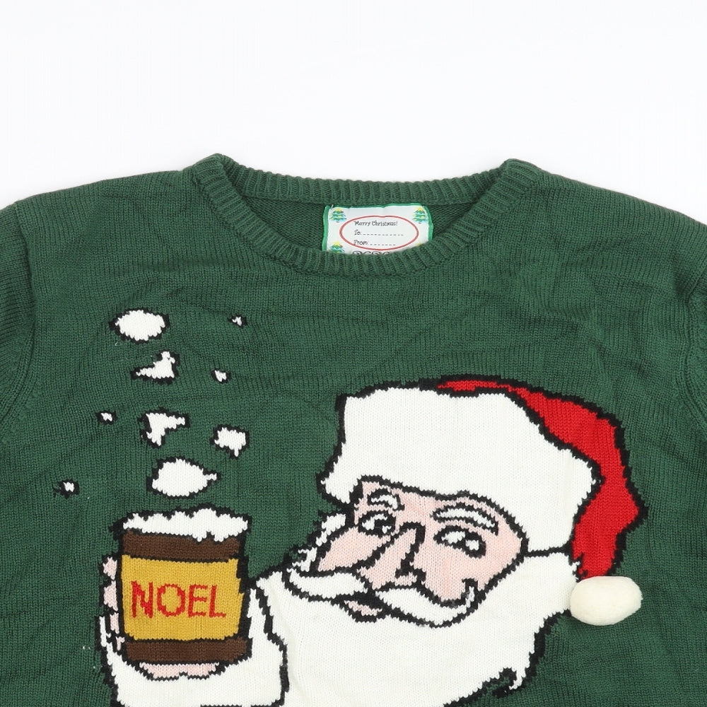 Cedar Wood State Mens Green  Knit Pullover Jumper Size 2XL  - christmas