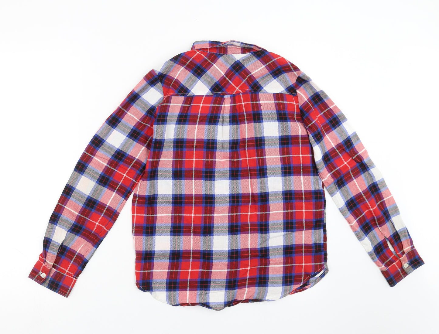 H&M Boys Red Plaid  Basic Button-Up Size 11-12 Years