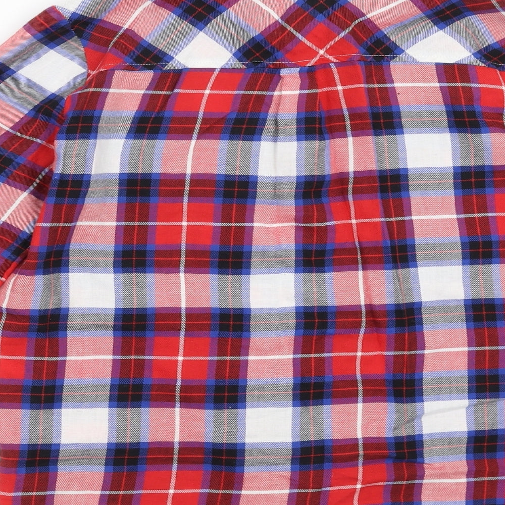 H&M Boys Red Plaid  Basic Button-Up Size 11-12 Years
