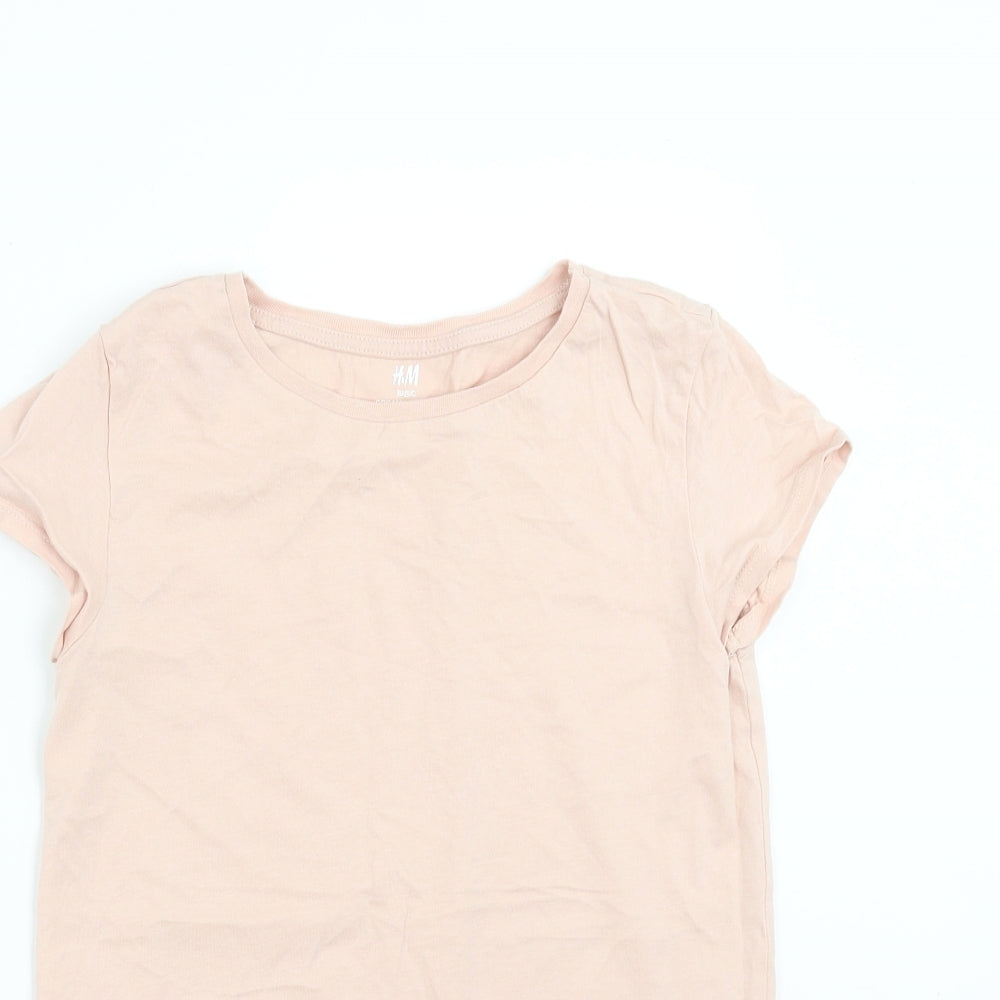 H&M Girls Pink   Basic T-Shirt Size 10-11 Years