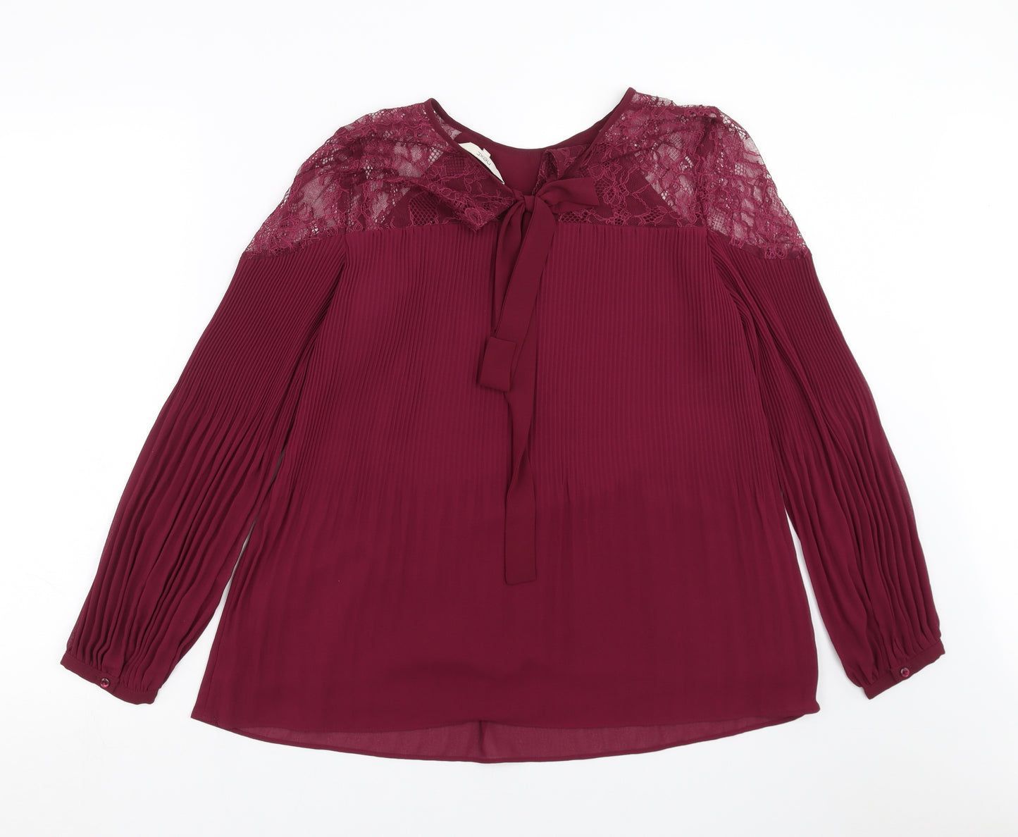 NEXT Womens Purple   Basic Blouse Size 10  - lace shoulder detail