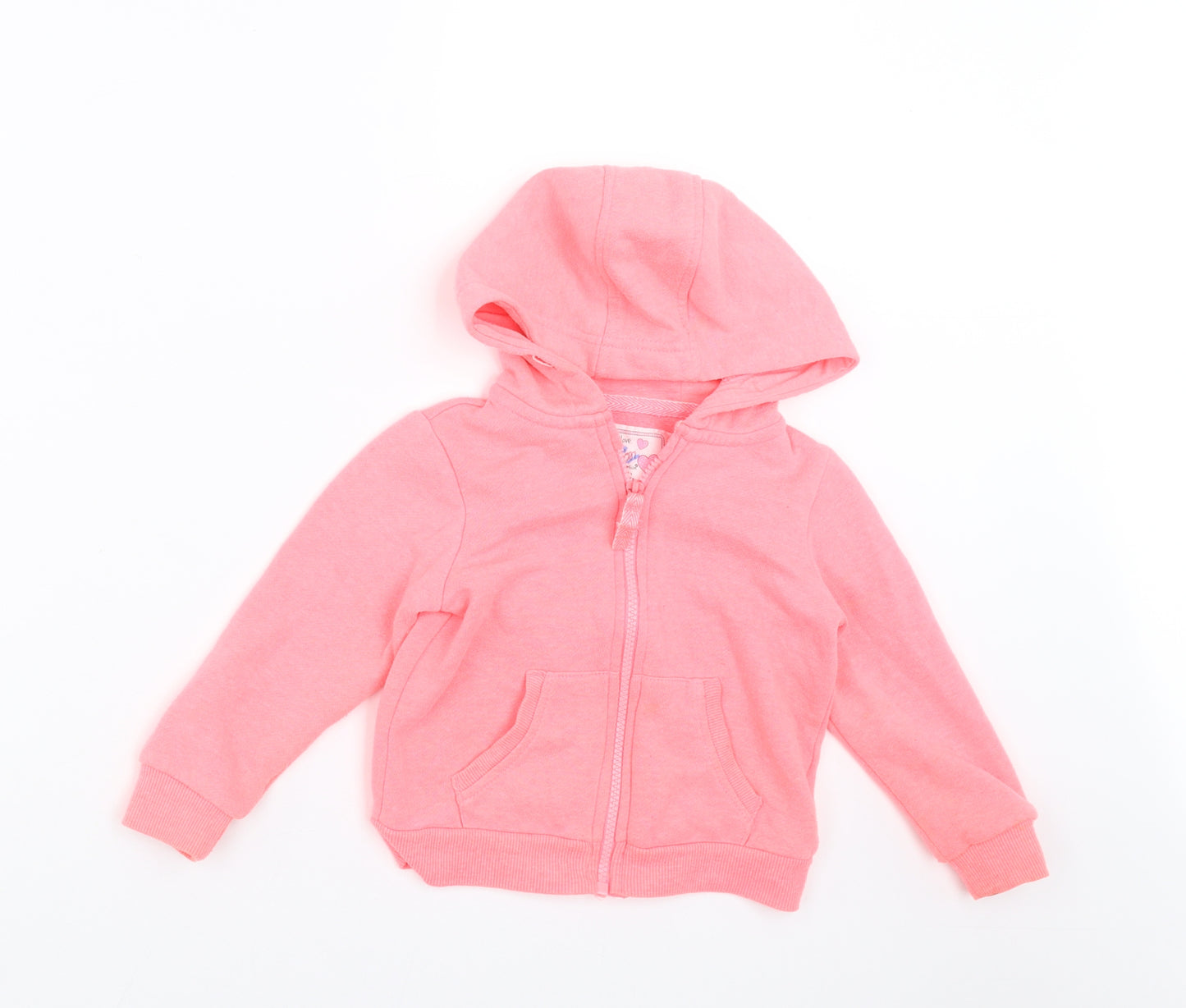 Young Dimension Girls Pink   Full Zip Hoodie Size 2-3 Years