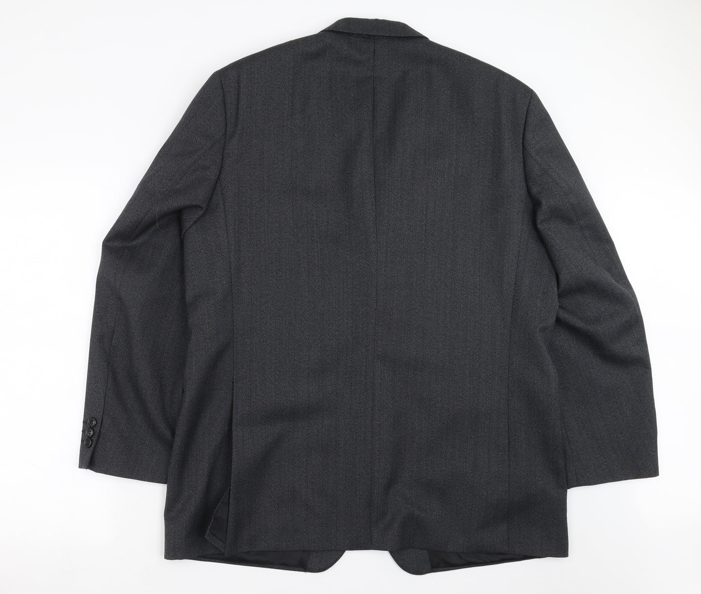 Wellington Mens Grey Herringbone  Jacket Suit Jacket Size 46