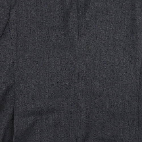 Wellington Mens Grey Herringbone  Jacket Suit Jacket Size 46