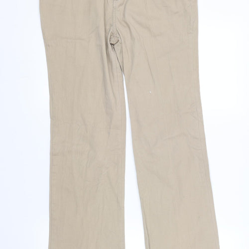Denim co Womens Beige  Denim Straight Jeans Size 12 L27 in