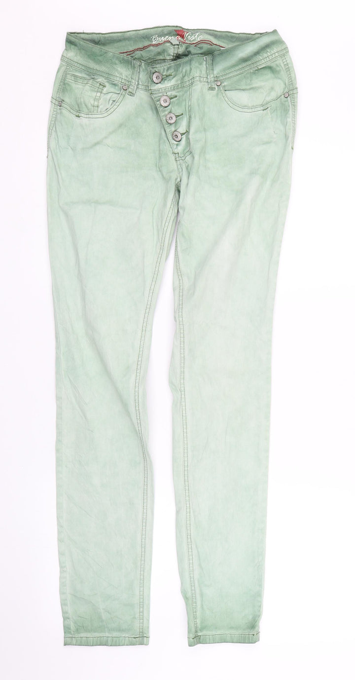 Beuna Vista Womens Green  Denim Straight Jeans Size M L29 in