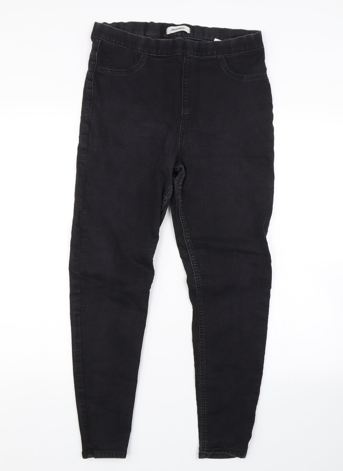 M&S Womens Black  Denim Jegging Jeans Size 14 L24 in