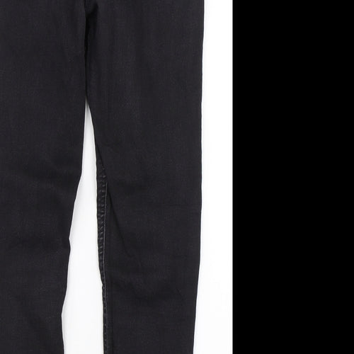 M&S Womens Black  Denim Jegging Jeans Size 14 L24 in
