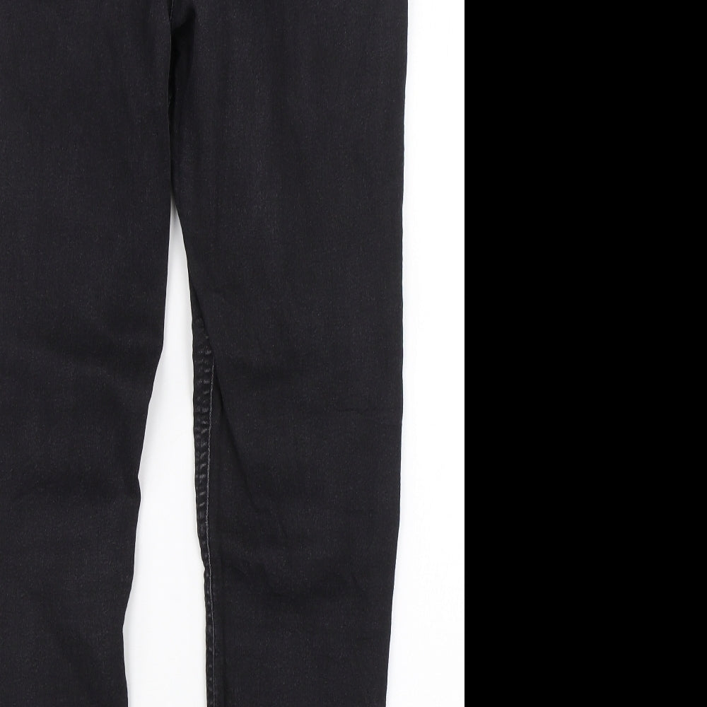 M&S Womens Black  Denim Jegging Jeans Size 14 L24 in