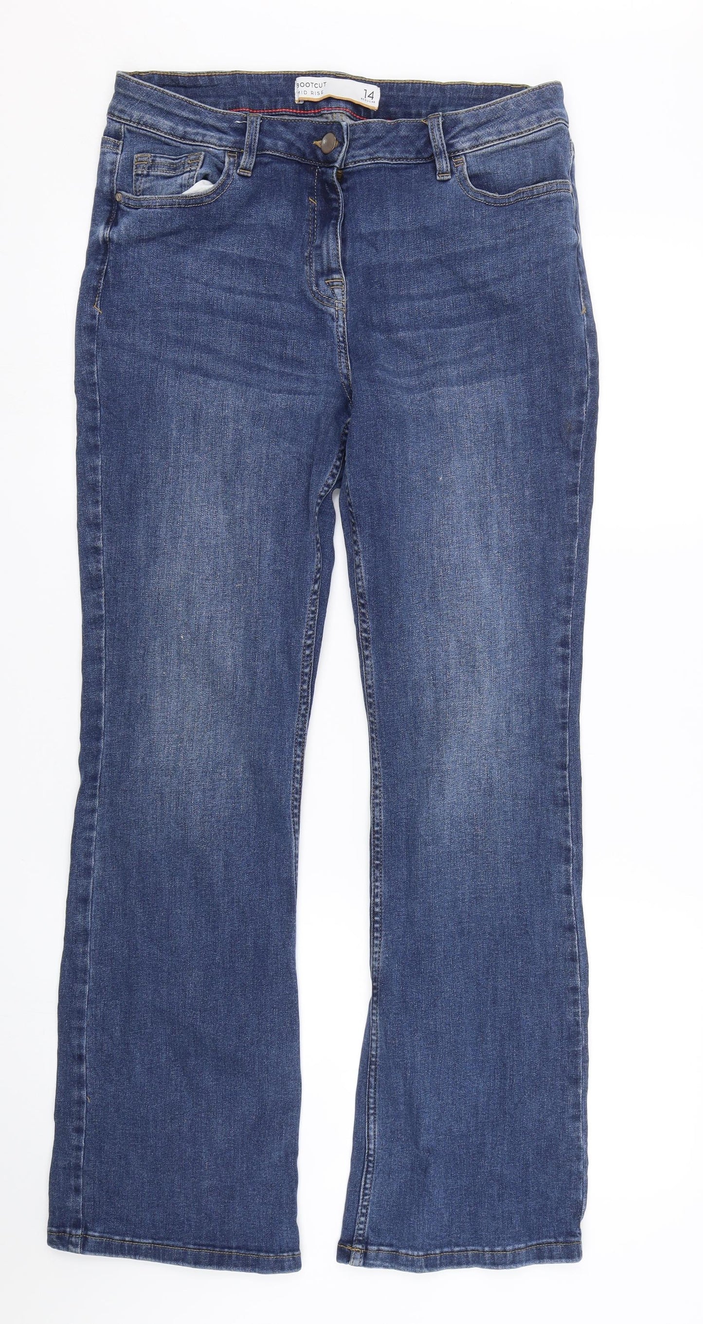 NEXT Womens Blue  Denim Bootcut Jeans Size 14 L28 in