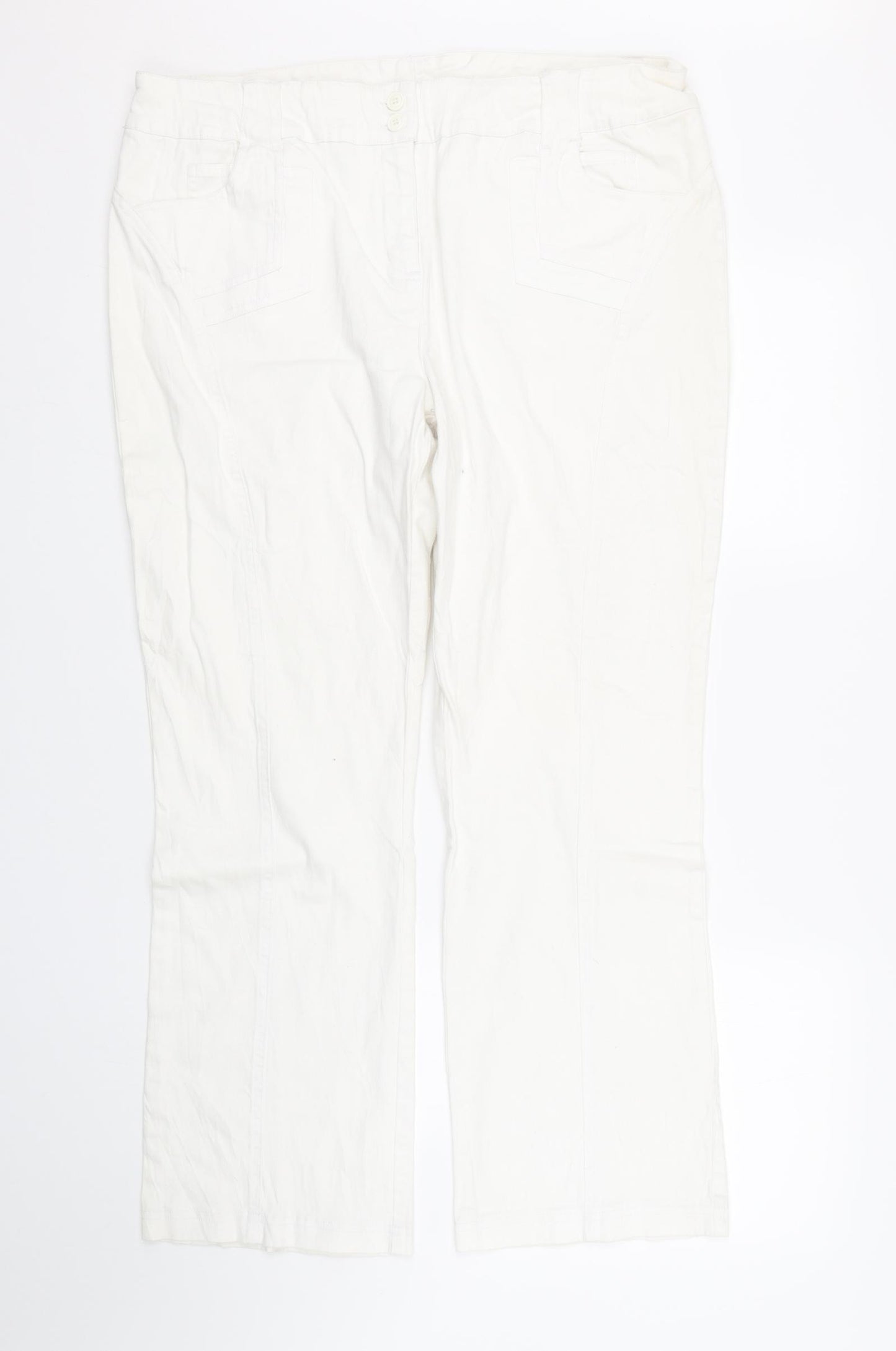 Together Womens White  Denim Straight Jeans Size 20 L26 in