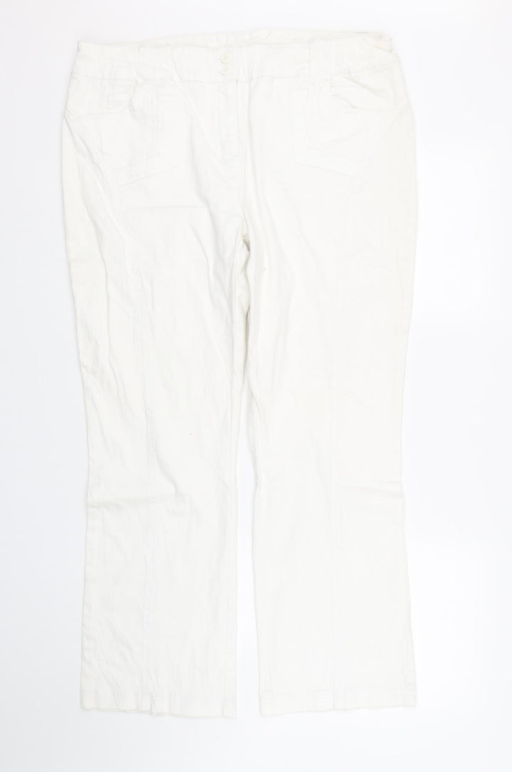 Together Womens White  Denim Straight Jeans Size 20 L26 in