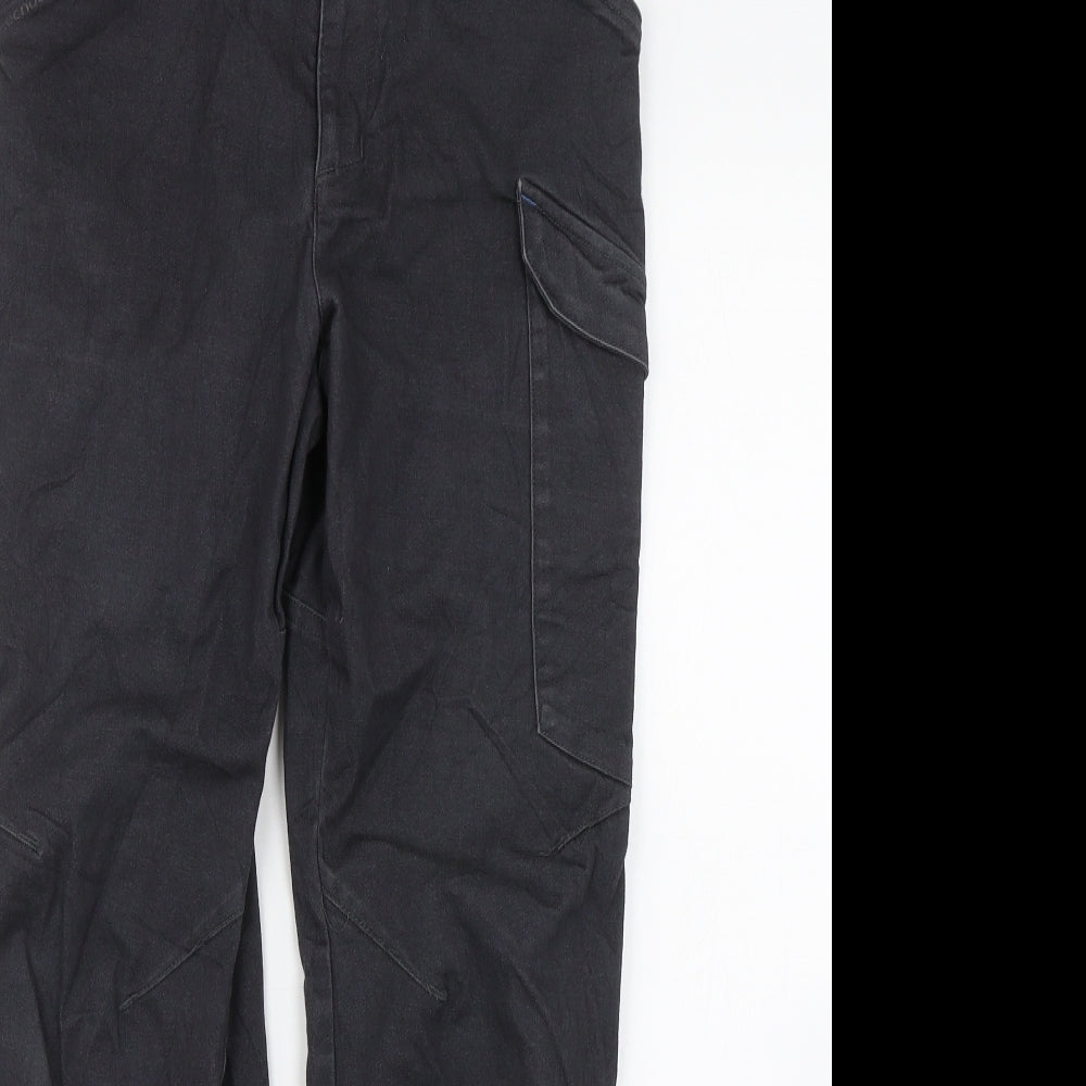 DECATHLON Boys Black   Cargo Trousers Size 14 Years