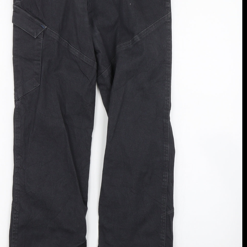 DECATHLON Boys Black   Cargo Trousers Size 14 Years