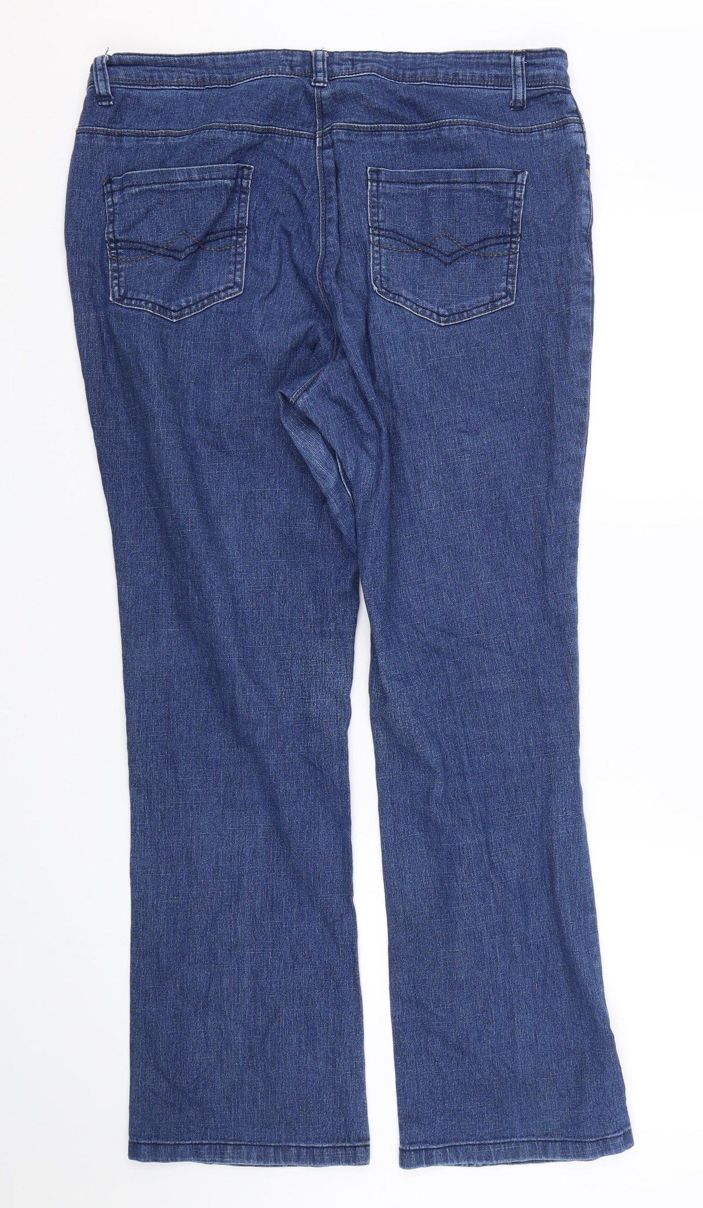 Preworn Womens Blue  Denim Bootcut Jeans Size 14 L27 in