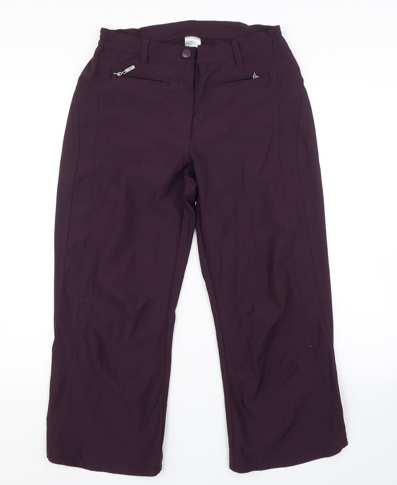 Shamp Womens Purple   Cropped Trousers Size S L21 in