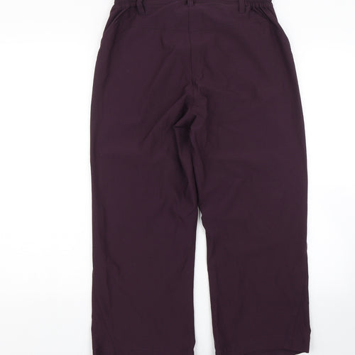 Shamp Womens Purple   Cropped Trousers Size S L21 in