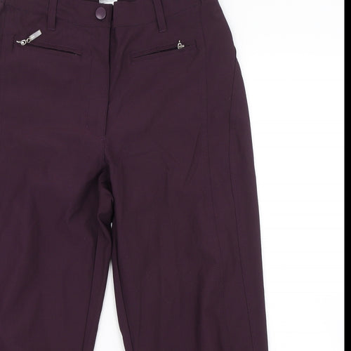 Shamp Womens Purple   Cropped Trousers Size S L21 in