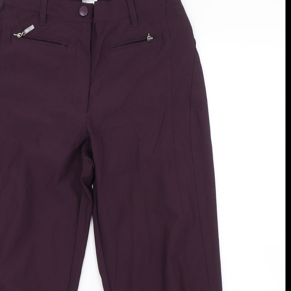 Shamp Womens Purple   Cropped Trousers Size S L21 in