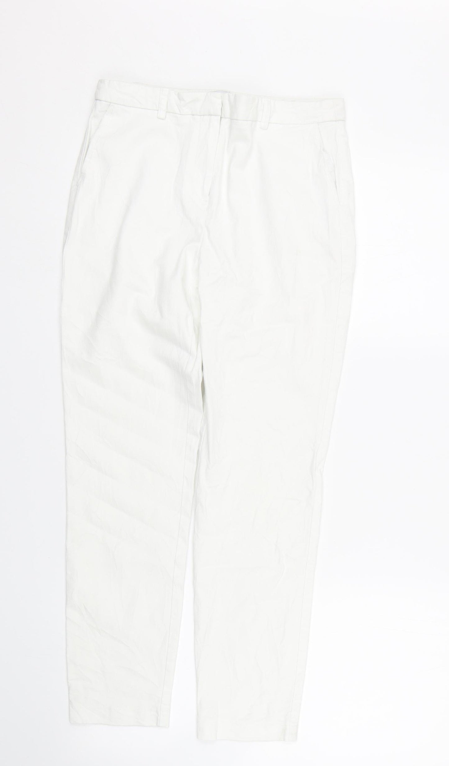 NEXT Womens White  Denim Cropped Jeans Size 8 L23 in