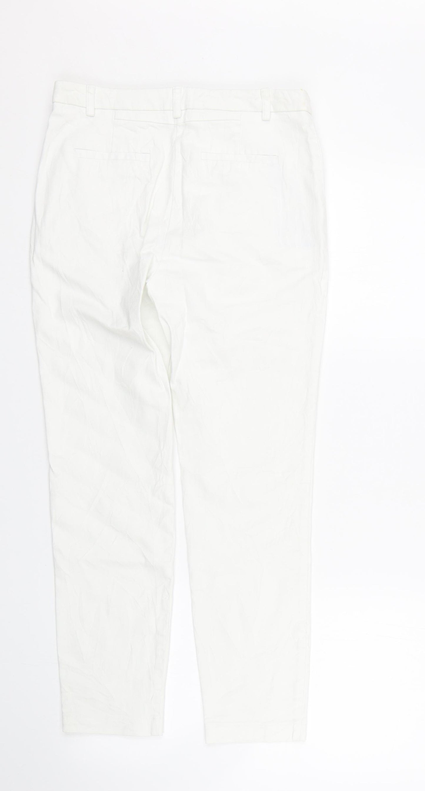 NEXT Womens White  Denim Cropped Jeans Size 8 L23 in