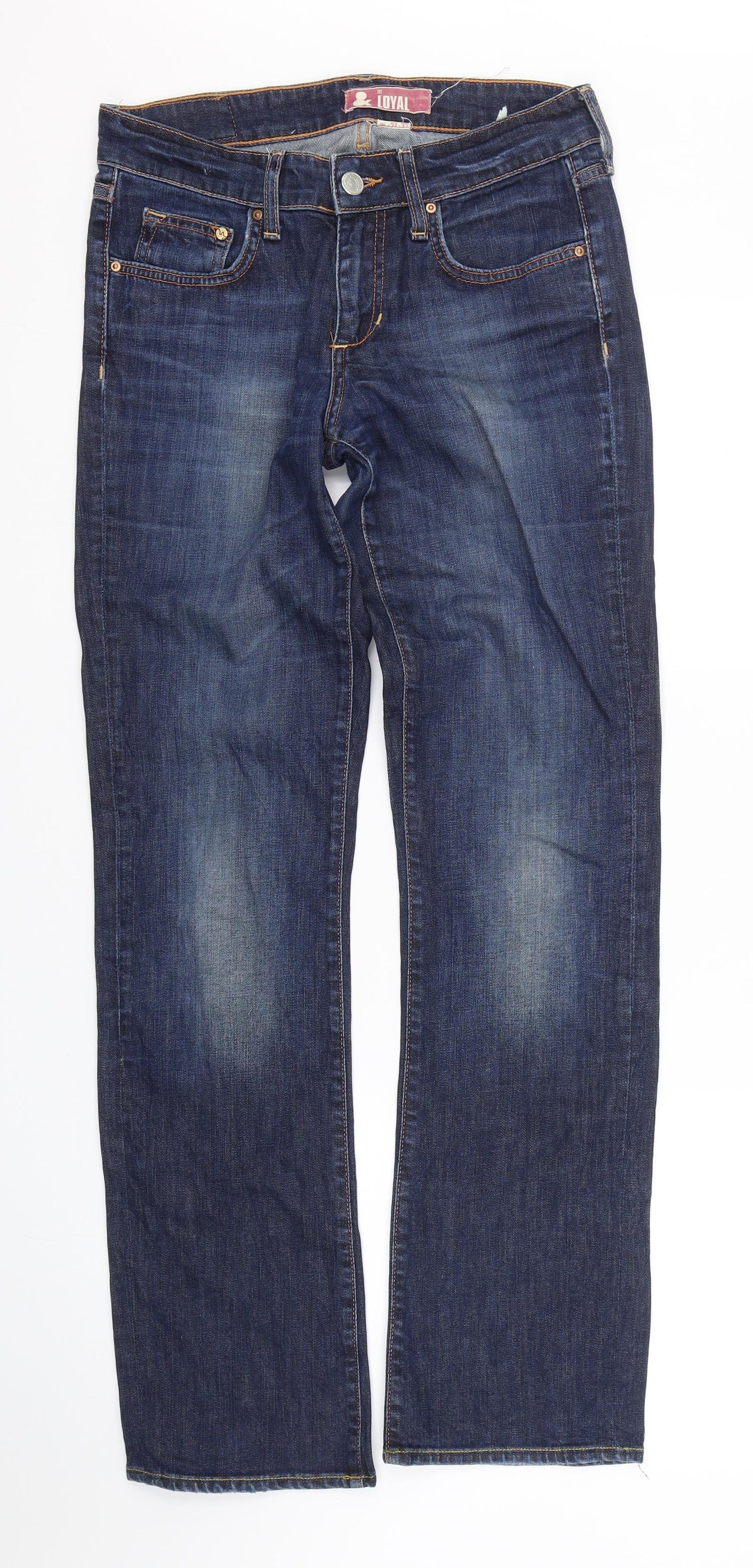 & Womens Blue  Denim Straight Jeans Size 27 L29 in