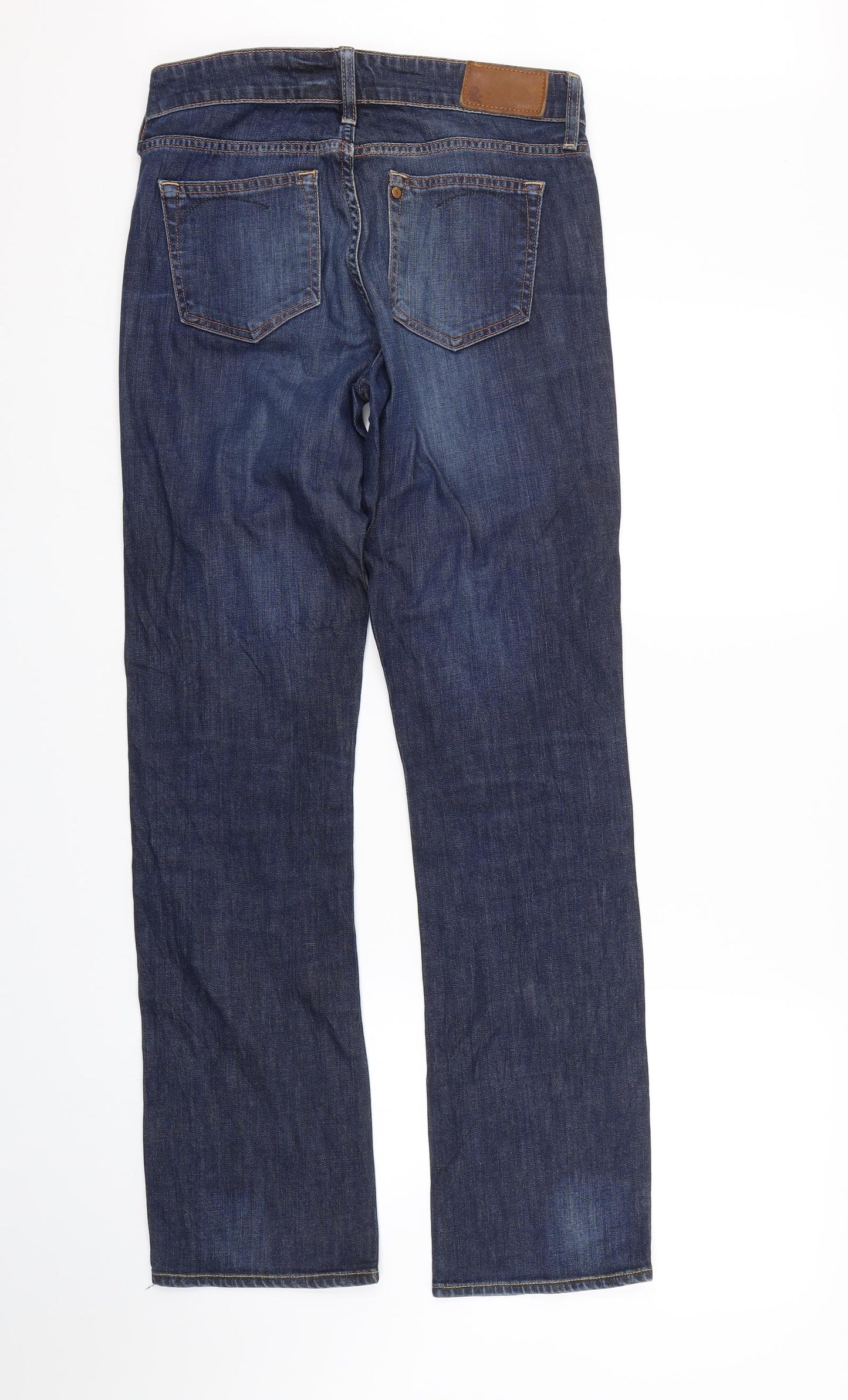 & Womens Blue  Denim Straight Jeans Size 27 L29 in