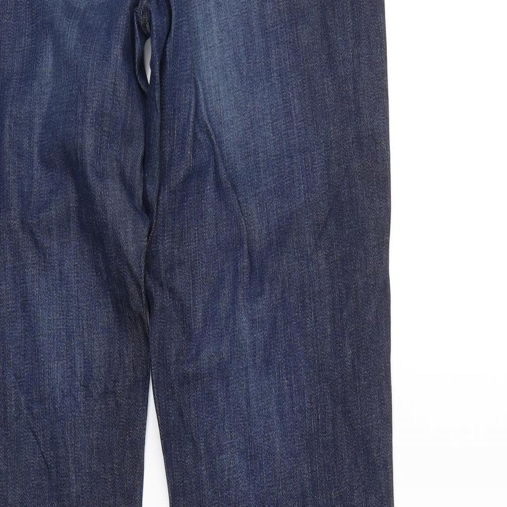 & Womens Blue  Denim Straight Jeans Size 27 L29 in