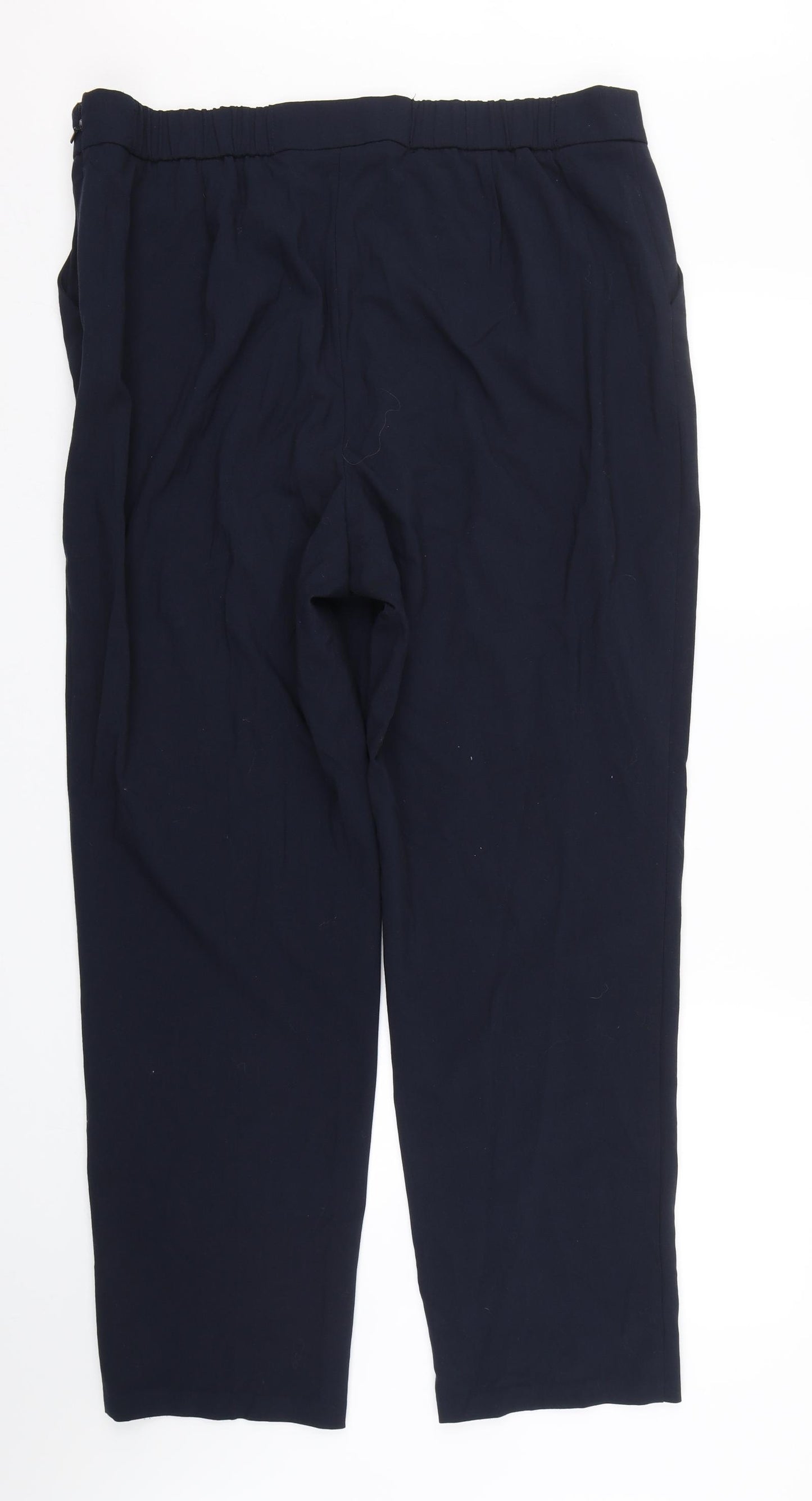 M&S Womens Blue   Trousers  Size 18 L26.5 in