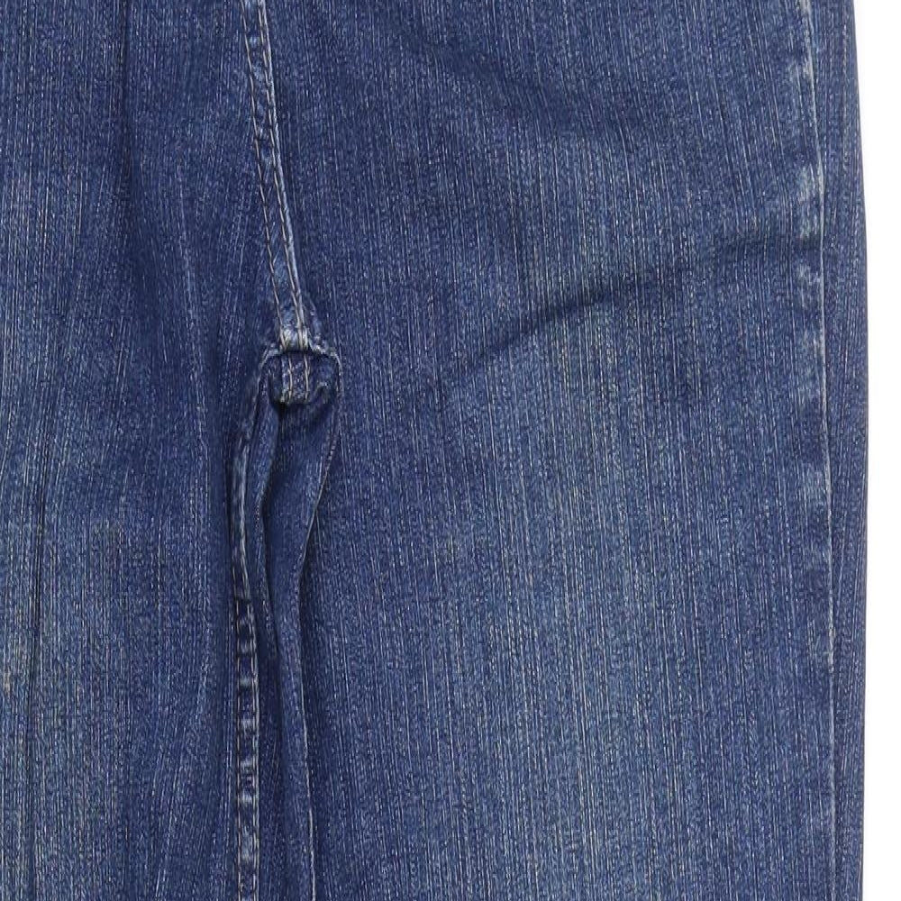 M&S Womens Blue  Denim Straight Jeans Size 14 L28 in