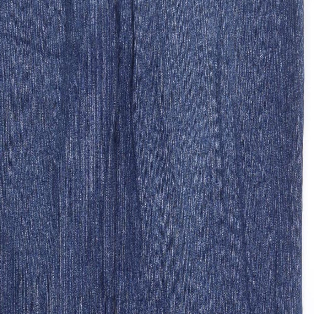 M&S Womens Blue  Denim Straight Jeans Size 14 L28 in