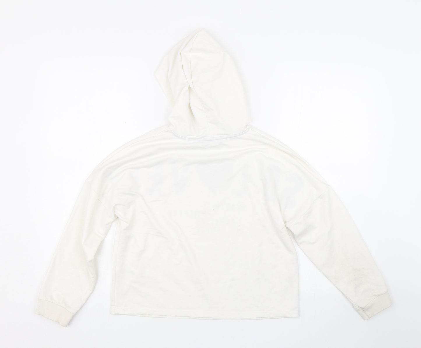 George Girls White   Pullover Hoodie Size 10-11 Years