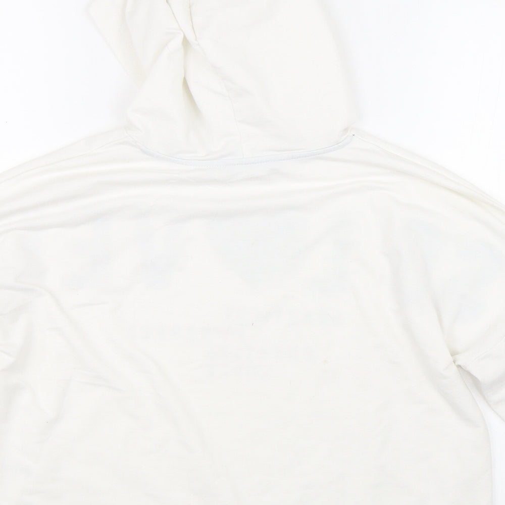 George Girls White   Pullover Hoodie Size 10-11 Years